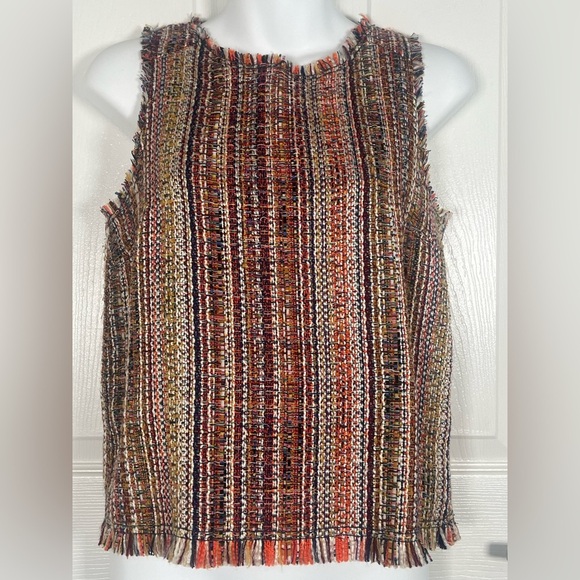 Anthropologie Maeve Tweed Multicolor Sleeveless Top Size 0 - Picture 8 of 16